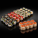 Sushi Set  "Červencový" + Líná rolka z lososa